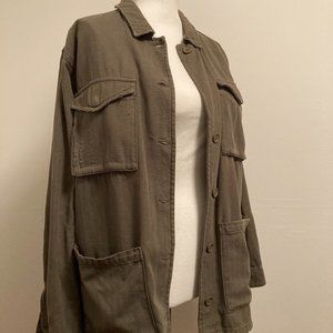 Top Shop Distressed Army-Style Jacket Size US 10